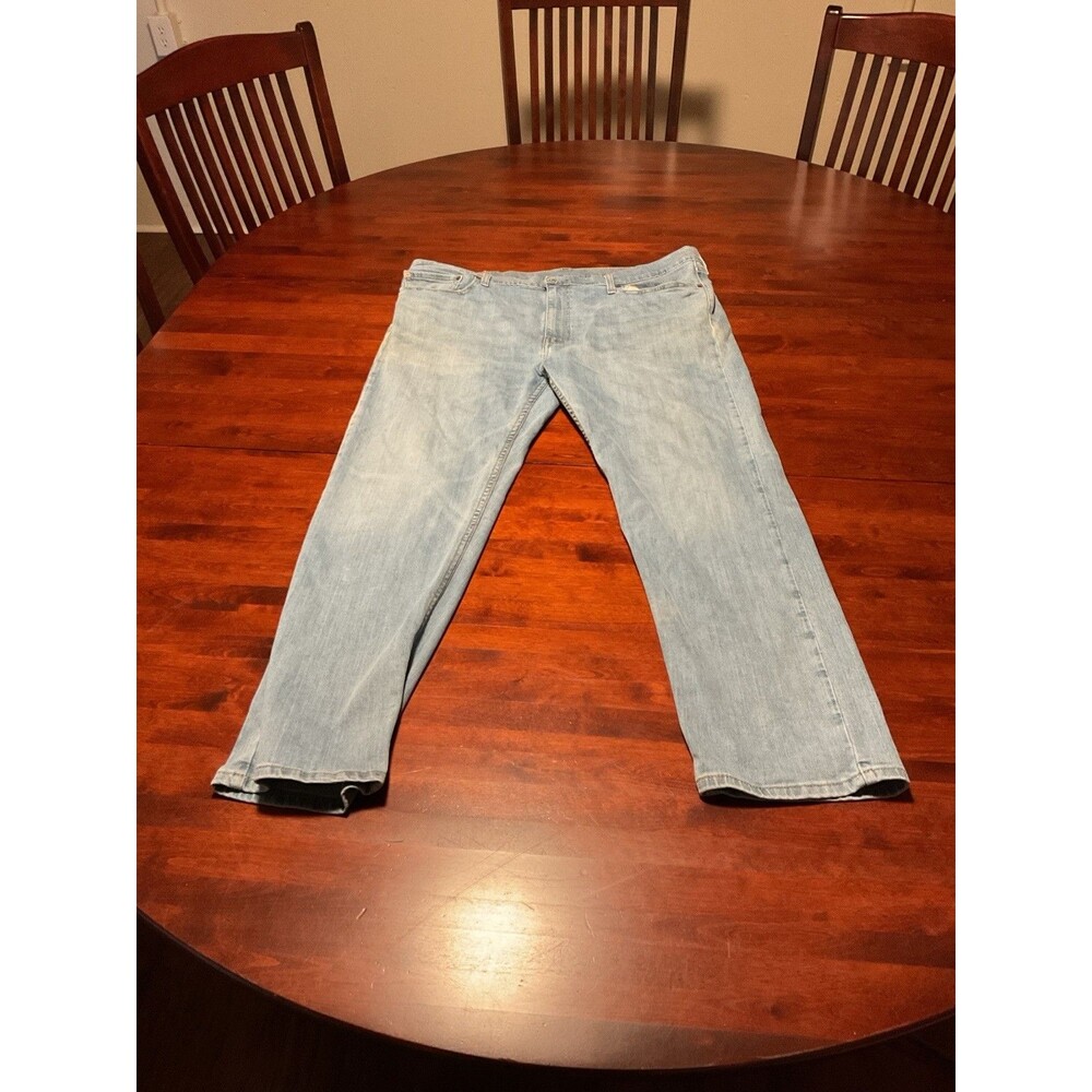 Levi's 502 Regular Fit Straight Leg Jeans Men 42x32 Blue Denim Cotton Light Wash